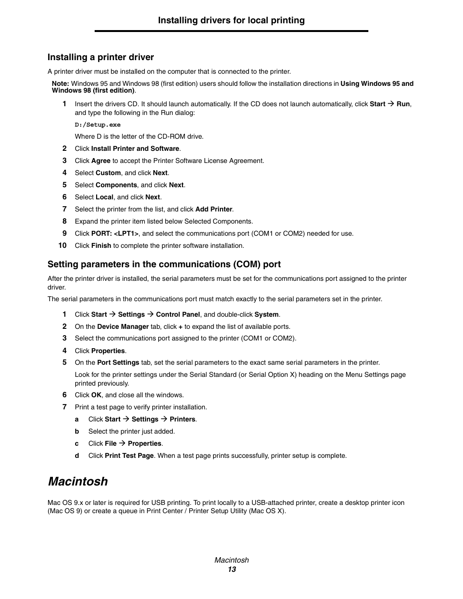 Macintosh | Lexmark C522 User Manual | Page 13 / 146
