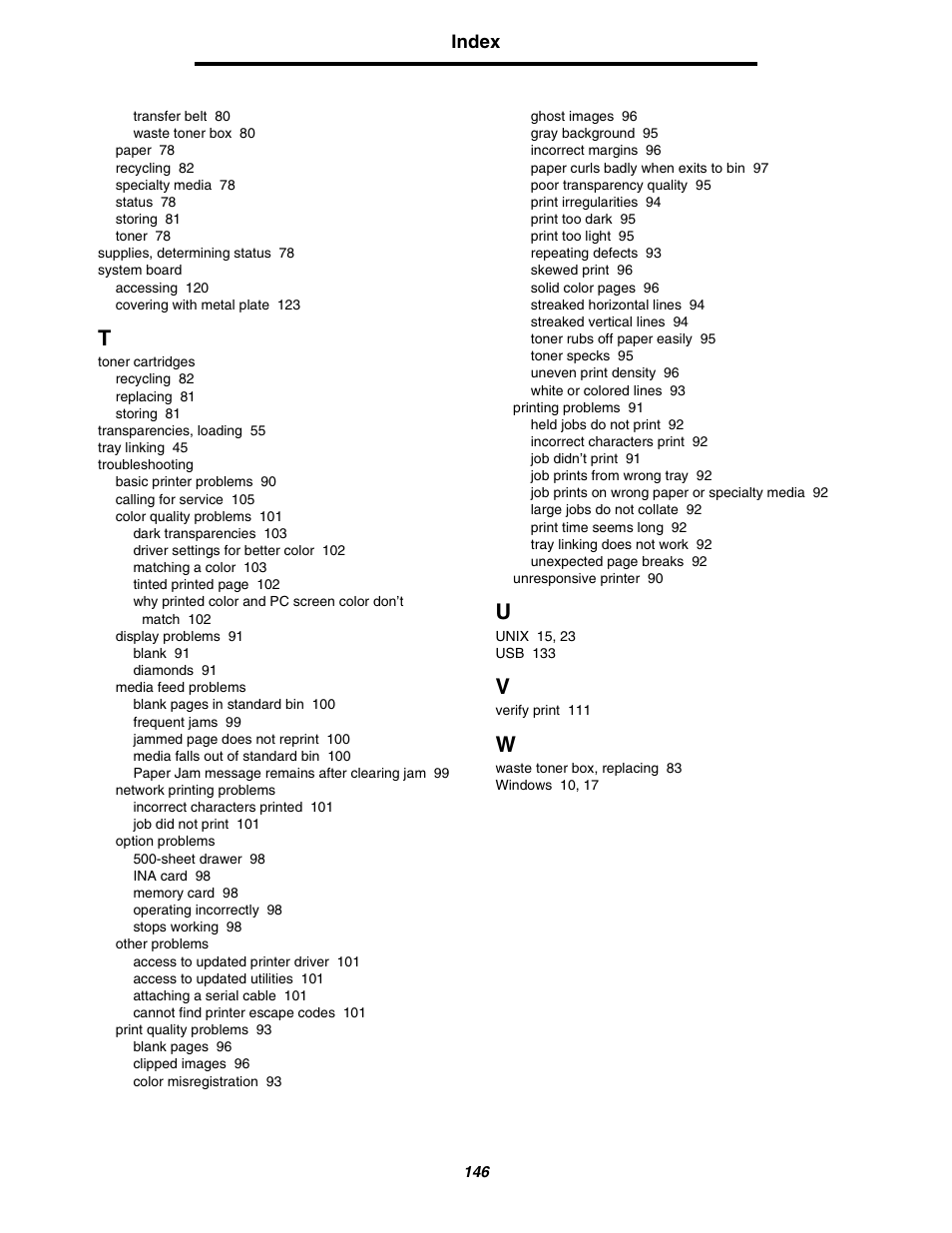 Lexmark C522 User Manual | Page 146 / 146
