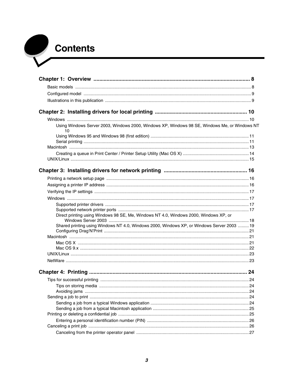 Lexmark C522 User Manual | Page 3 / 146