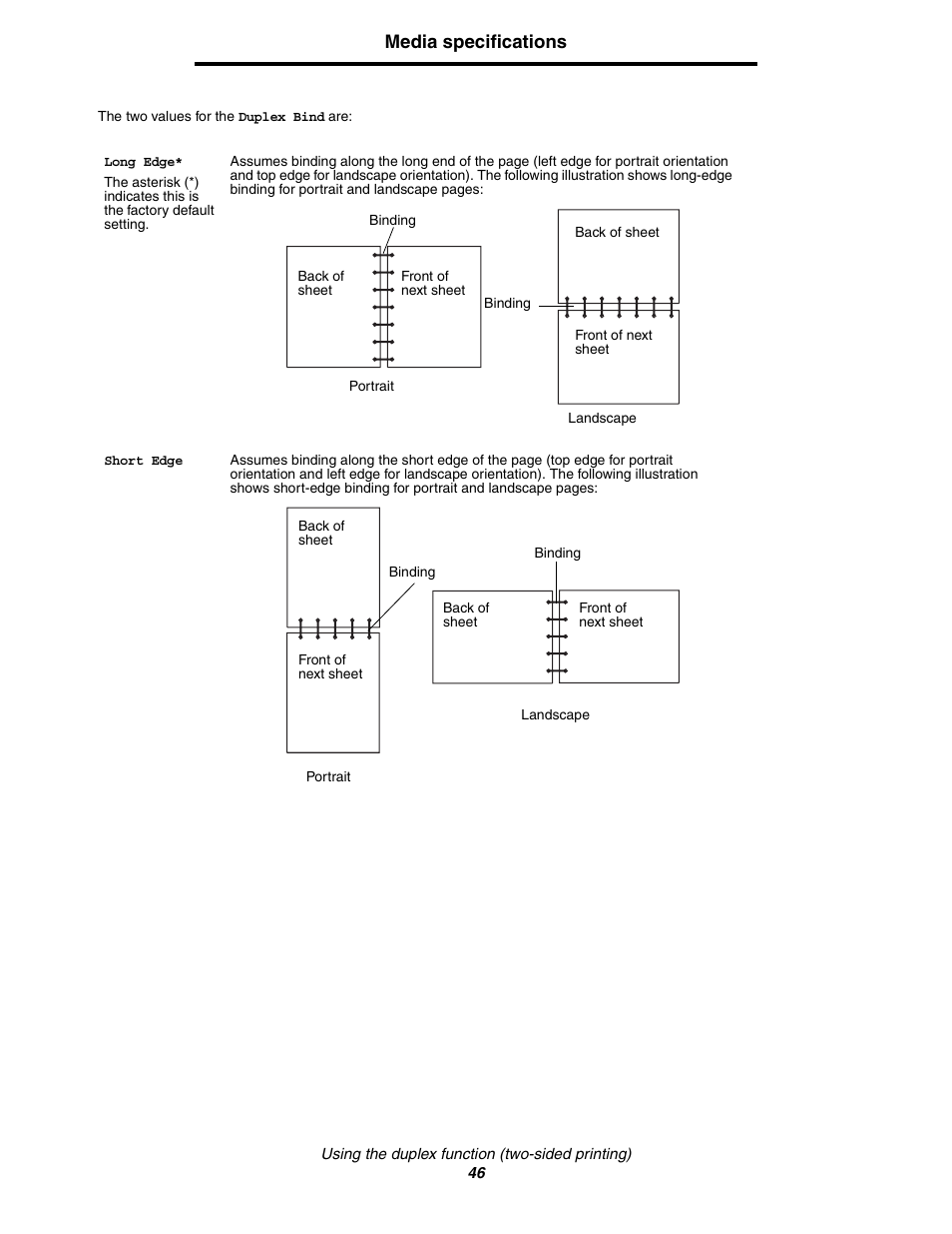Media specifications | Lexmark C522 User Manual | Page 46 / 146