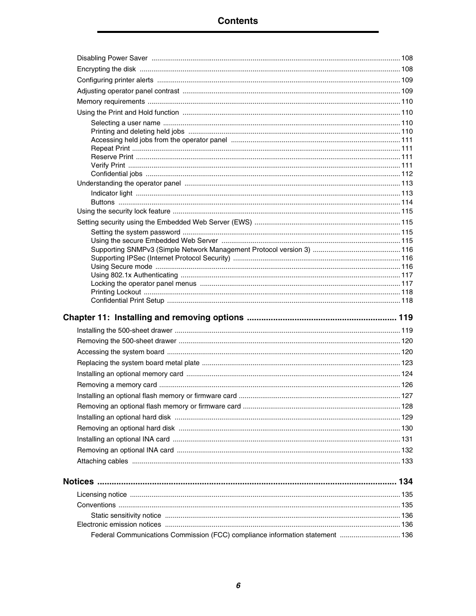 Lexmark C522 User Manual | Page 6 / 146
