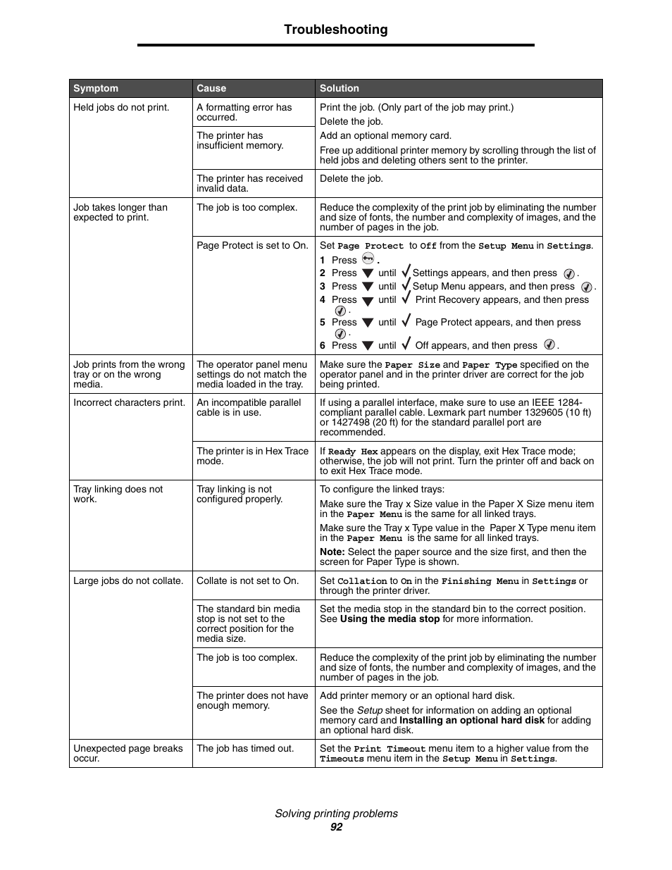 Troubleshooting | Lexmark C522 User Manual | Page 92 / 146