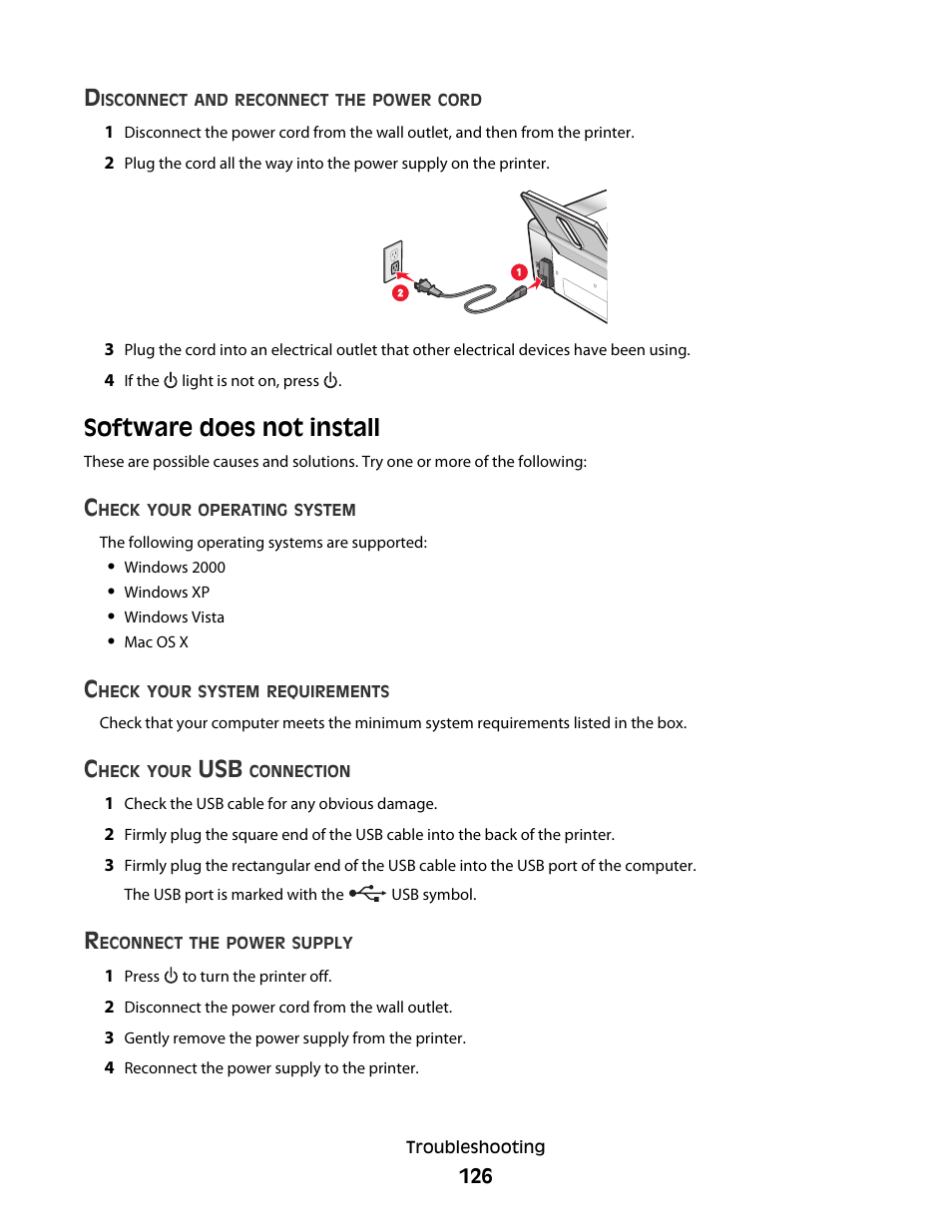 Software does not install | Lexmark 5300 User Manual | Page 126 / 179
