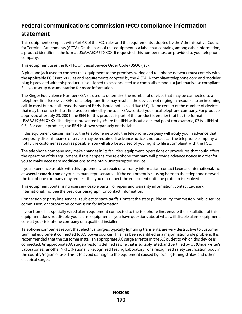 Lexmark 5300 User Manual | Page 170 / 179