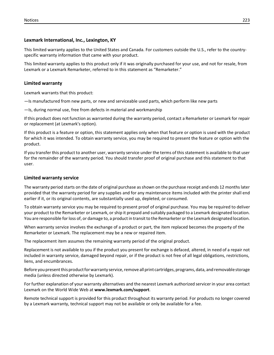 Lexmark 436 User Manual | Page 223 / 235