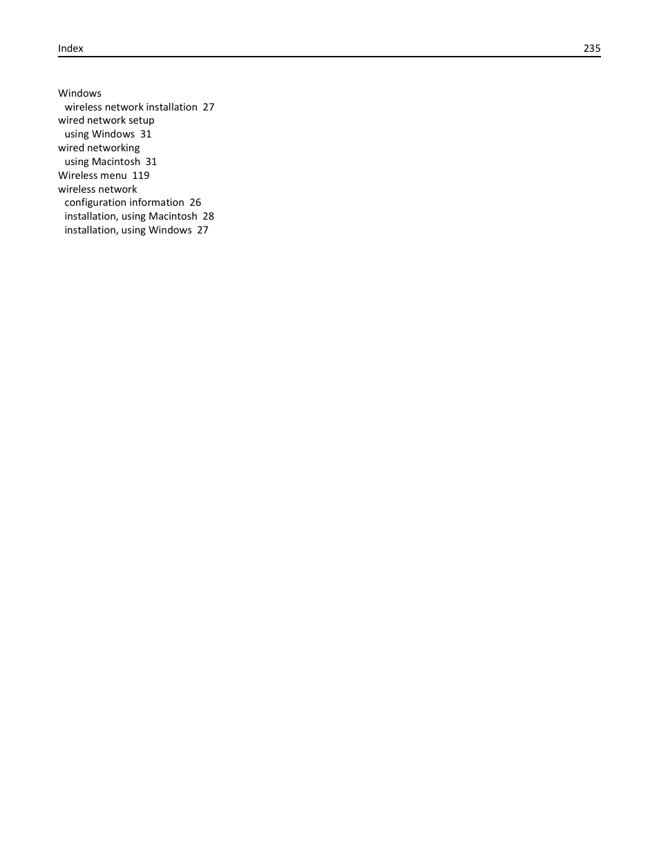 Lexmark 436 User Manual | Page 235 / 235