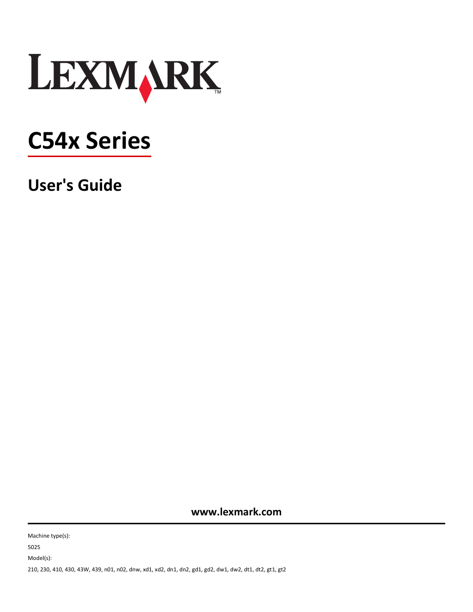 Lexmark 5025 User Manual | 171 pages