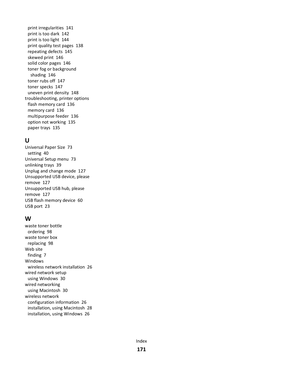 Lexmark 5025 User Manual | Page 171 / 171