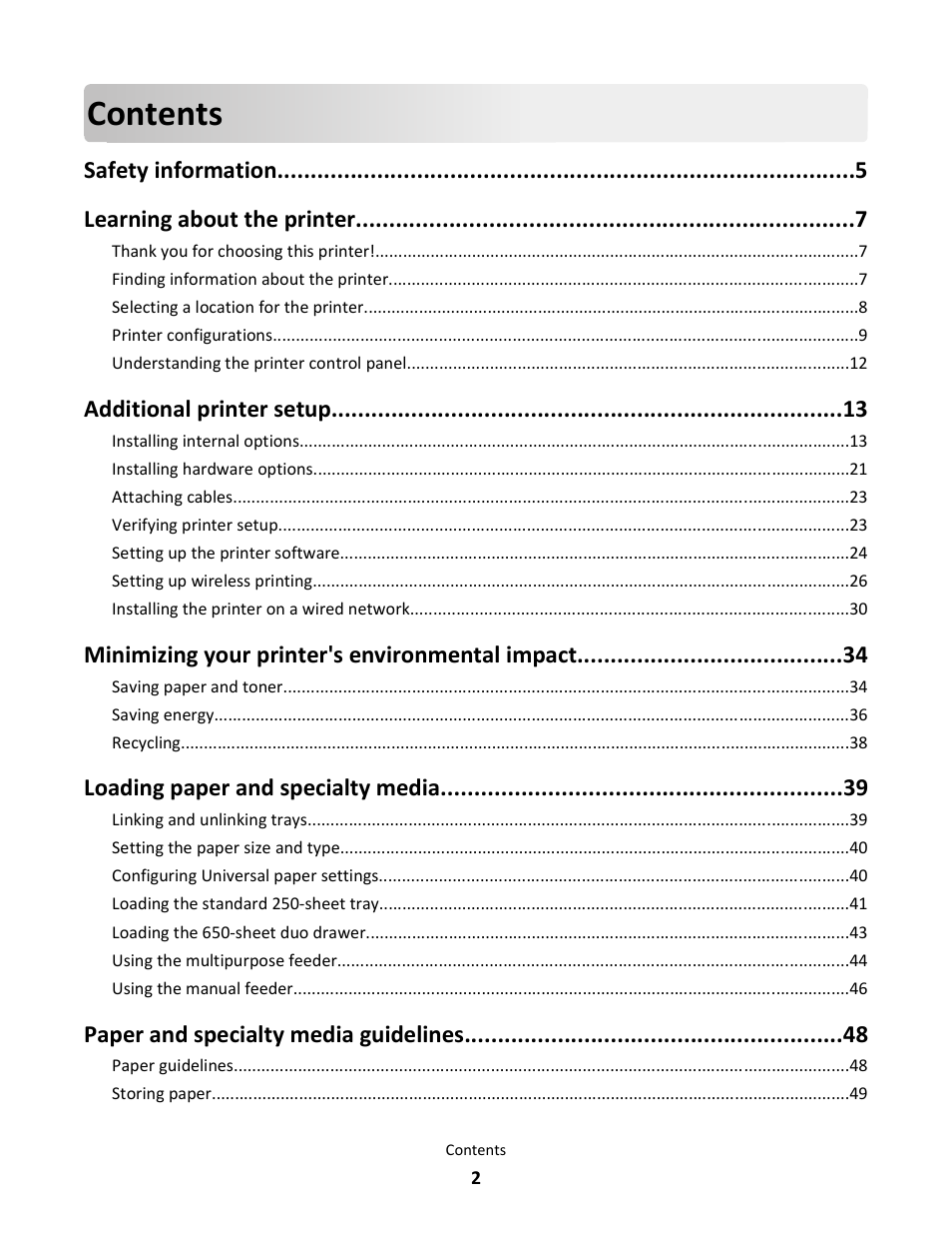 Lexmark 5025 User Manual | Page 2 / 171