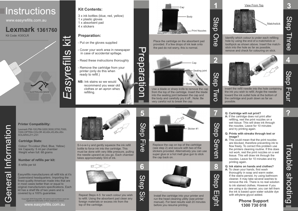 Lexmark 1361760 User Manual | 1 page