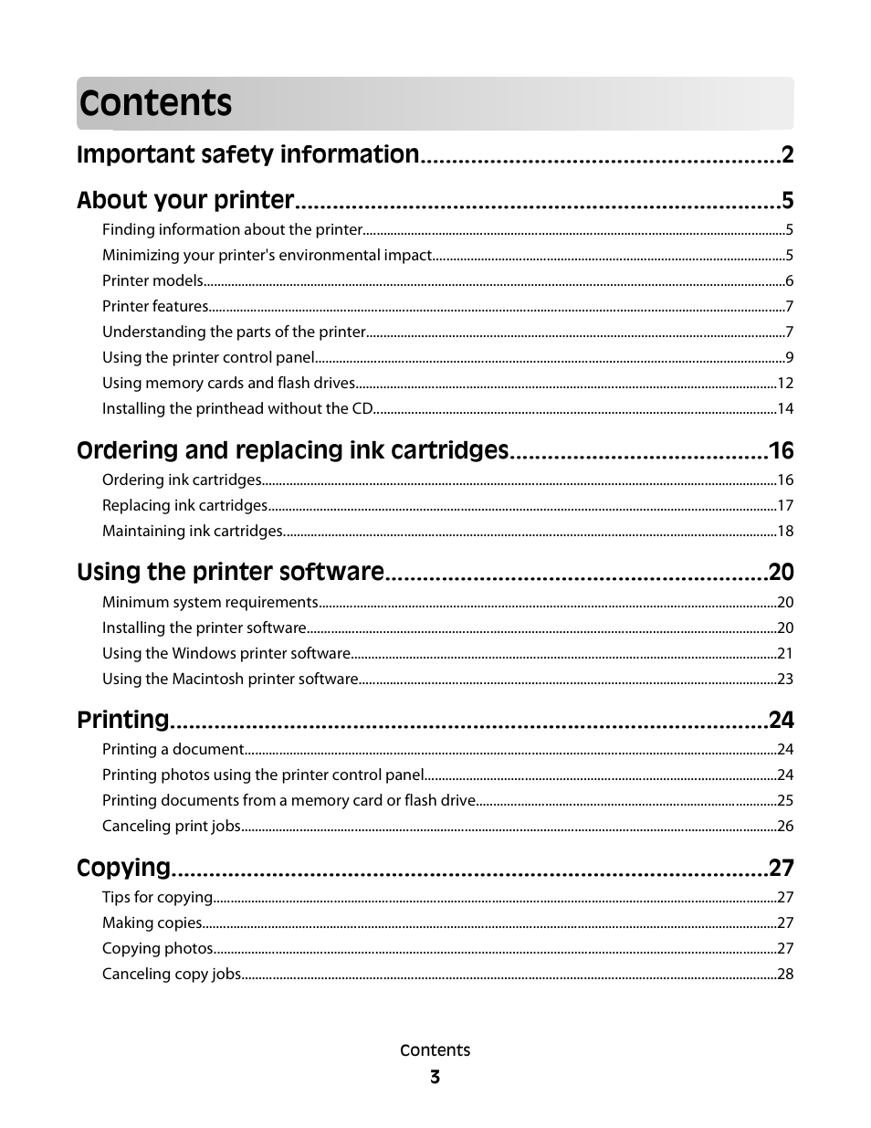 Lexmark Interpret S400 User Manual | Page 3 / 40