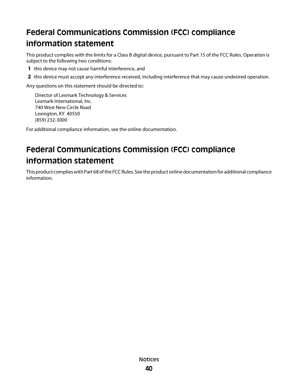 Lexmark Interpret S400 User Manual | Page 40 / 40