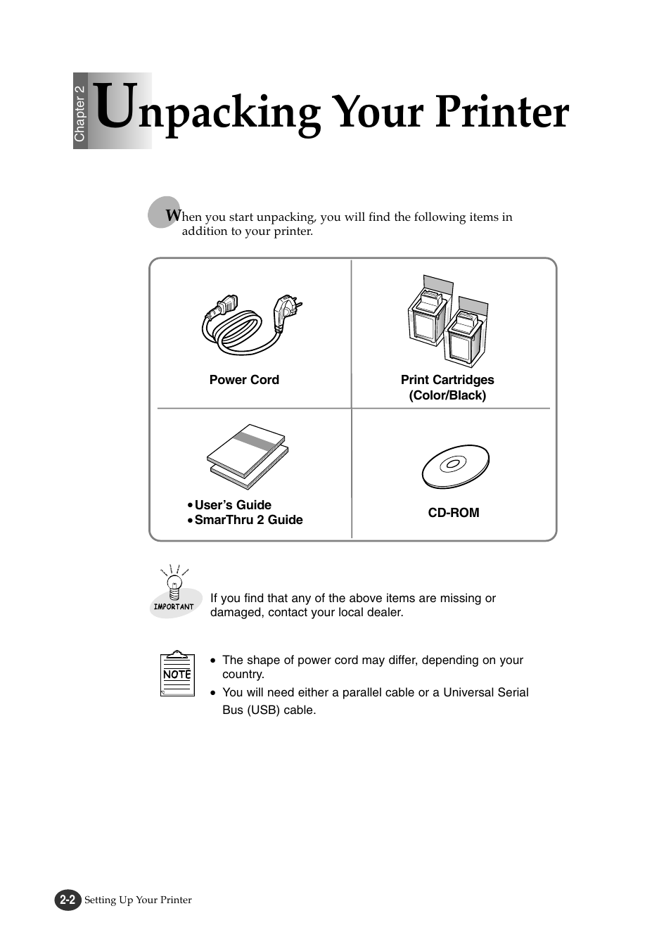 Npacking your printer | Lexmark Z82 User Manual | Page 20 / 105