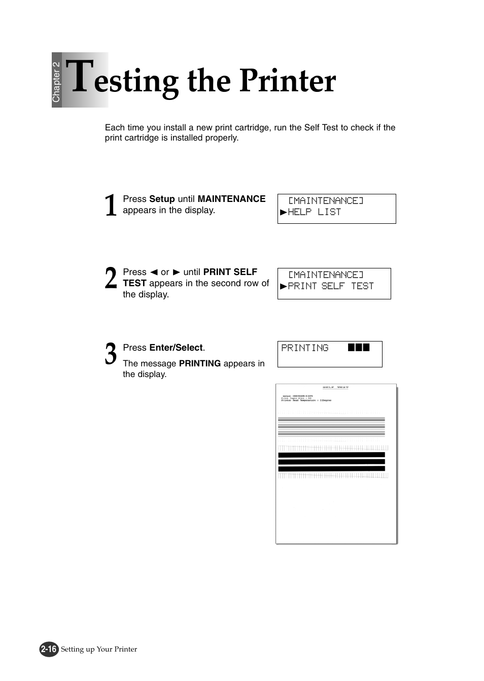 Esting the printer | Lexmark Z82 User Manual | Page 34 / 105