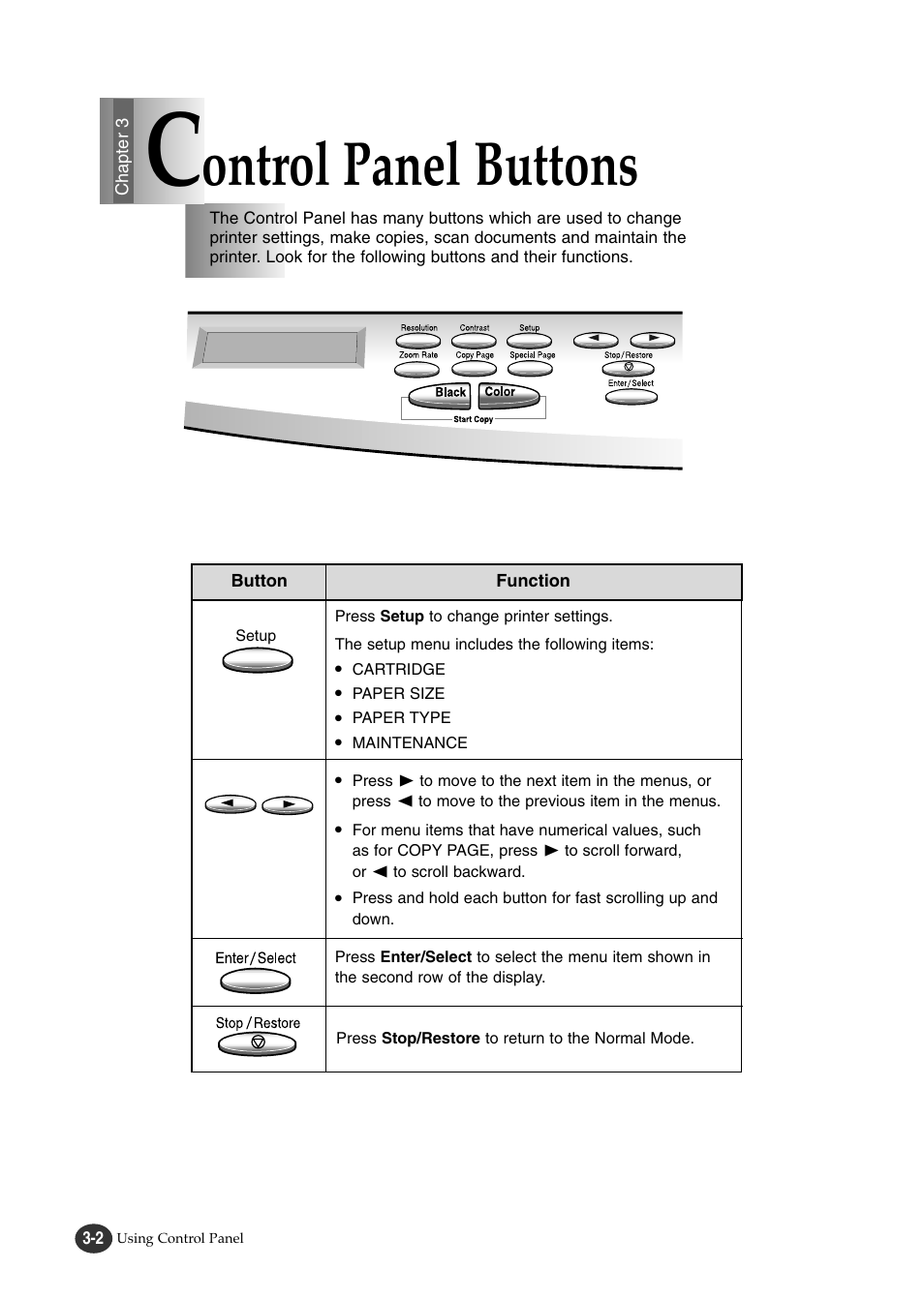 Ontrol panel buttons | Lexmark Z82 User Manual | Page 46 / 105