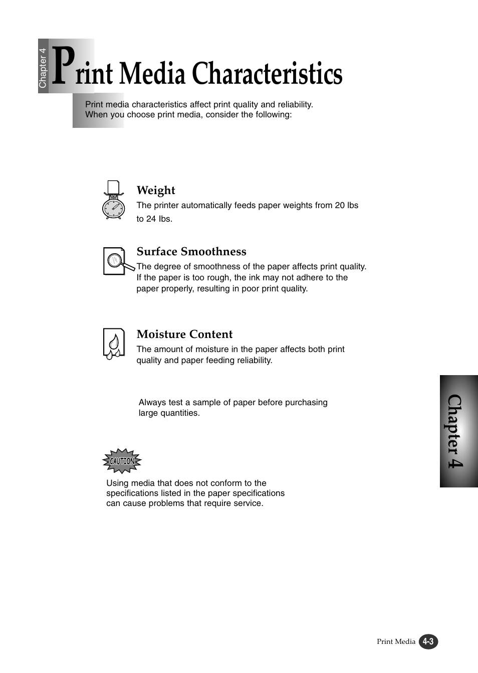 Rint media characteristics, Chapter | Lexmark Z82 User Manual | Page 51 / 105