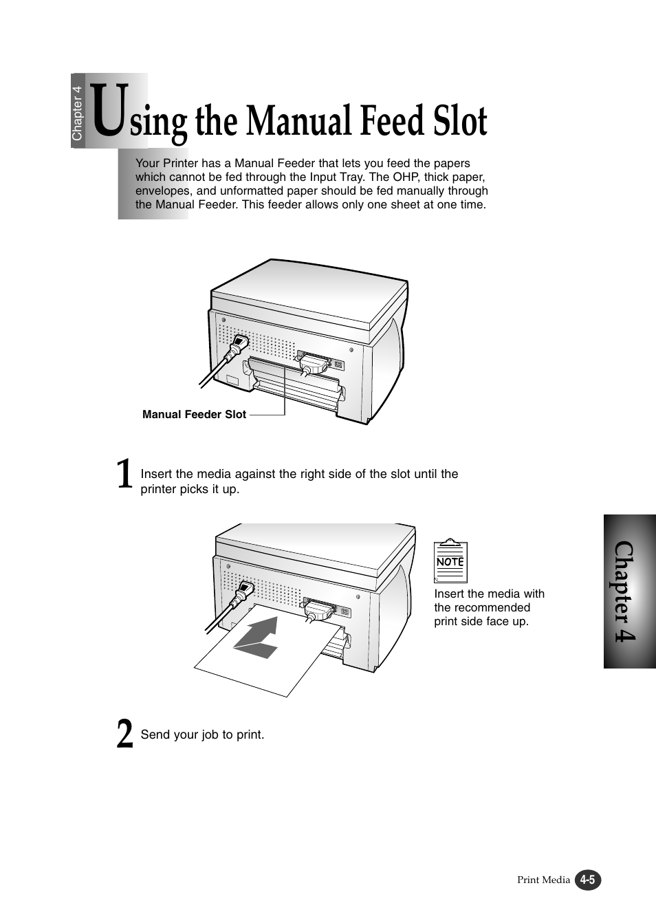 Sing the manual feed slot | Lexmark Z82 User Manual | Page 53 / 105