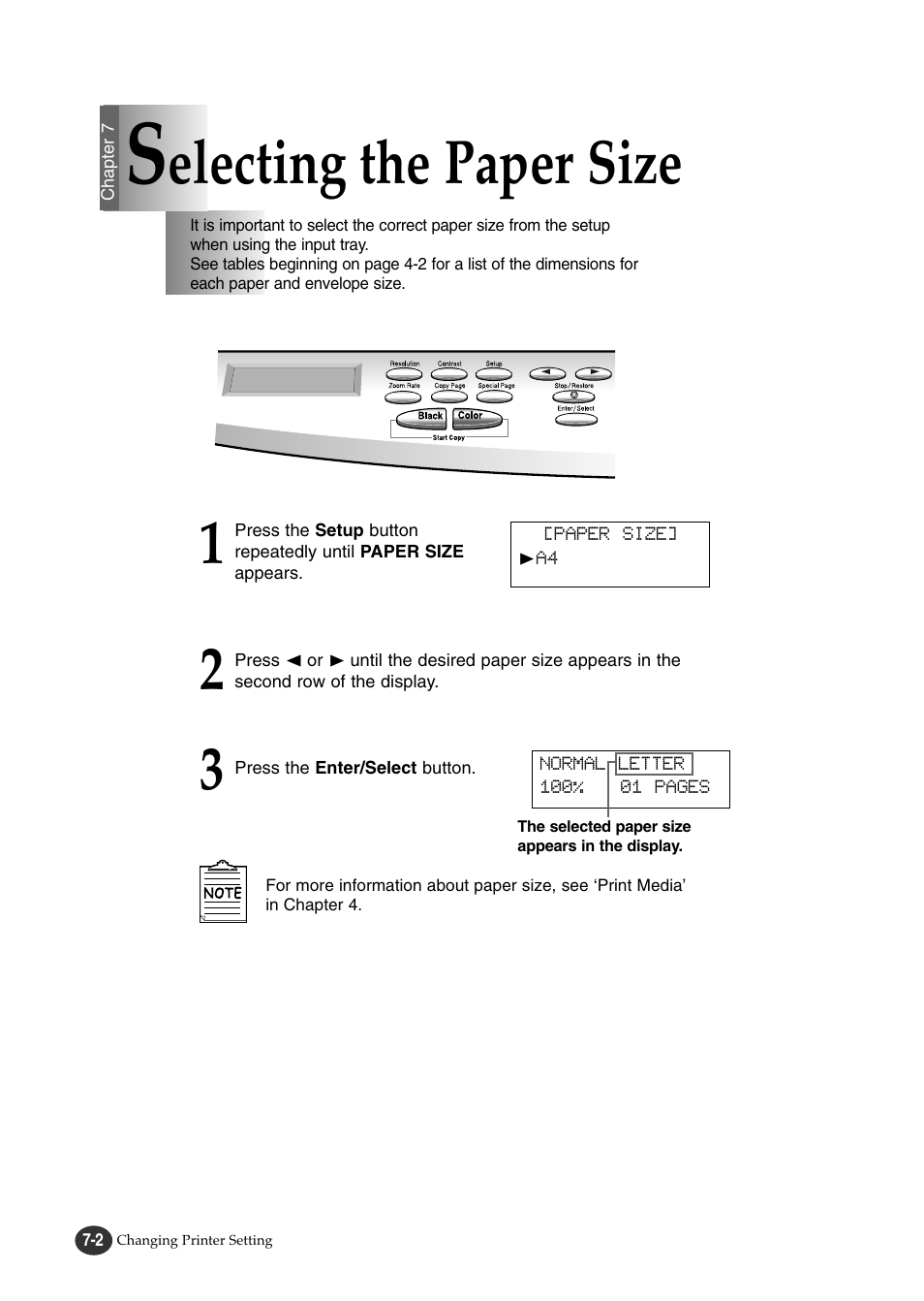 Electing the paper size | Lexmark Z82 User Manual | Page 74 / 105