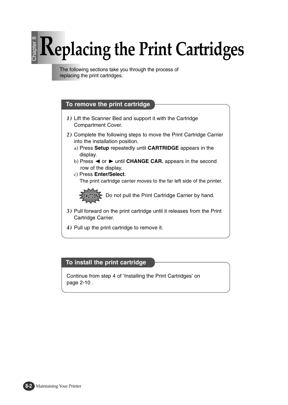 Eplacing the print cartridges | Lexmark Z82 User Manual | Page 78 / 105