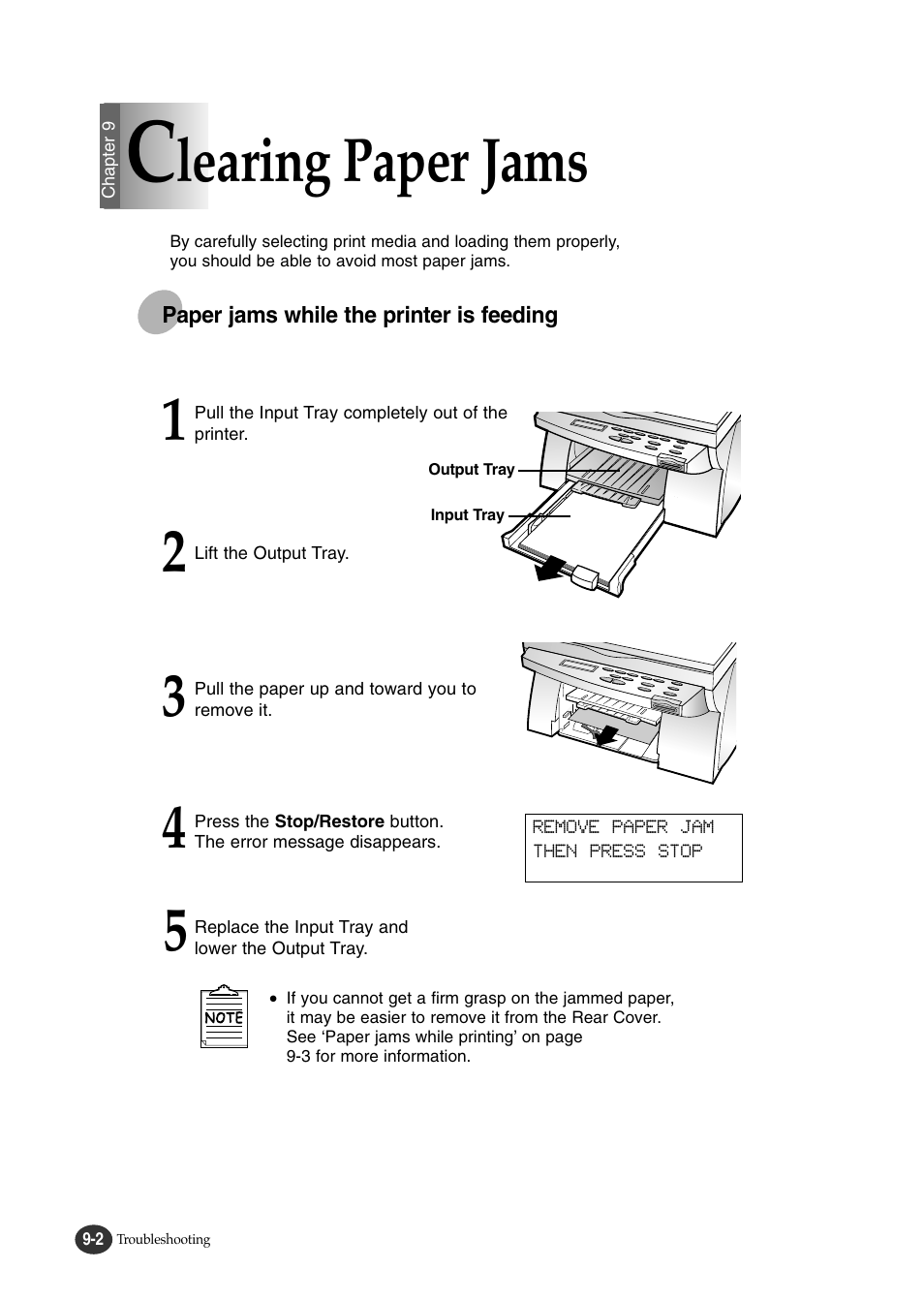 Learing paper jams | Lexmark Z82 User Manual | Page 86 / 105