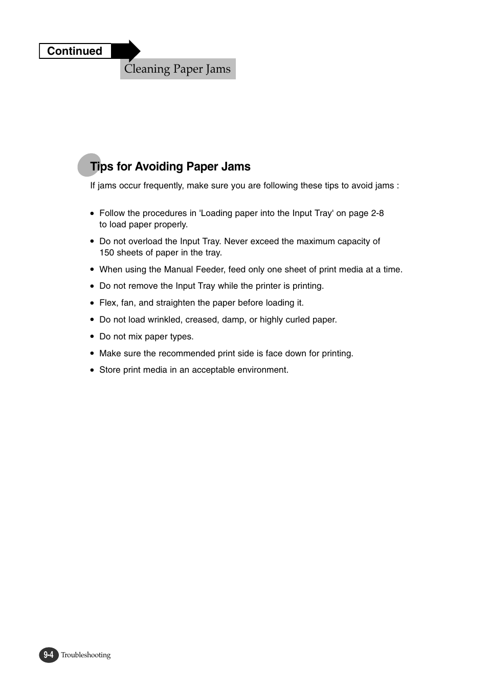 Tips for avoiding paper jams, Cleaning paper jams, Continued | Lexmark Z82 User Manual | Page 88 / 105