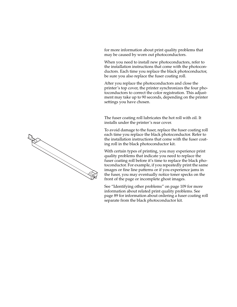 Fuser coating roll | Lexmark 1200 User Manual | Page 109 / 208