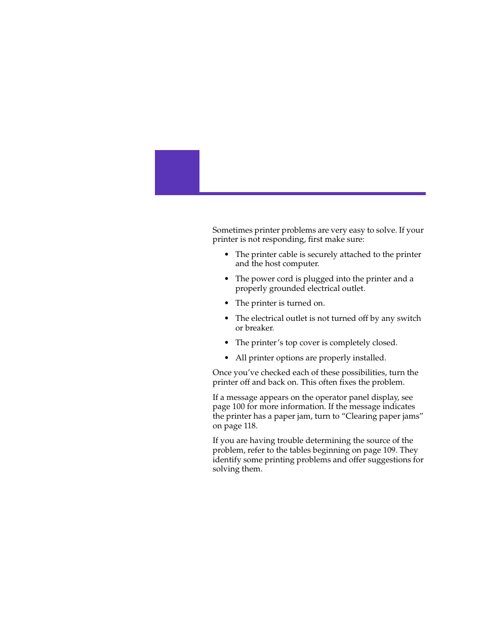 Solving printer problems | Lexmark 1200 User Manual | Page 113 / 208