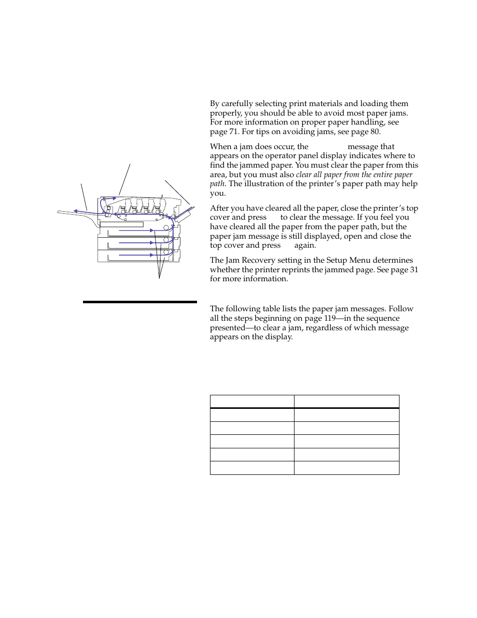 Clearing paperjams, Clearing paper jams | Lexmark 1200 User Manual | Page 132 / 208