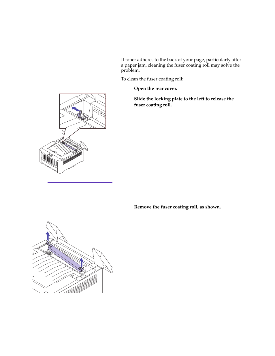 Cleaning the fuser coating roll | Lexmark 1200 User Manual | Page 141 / 208