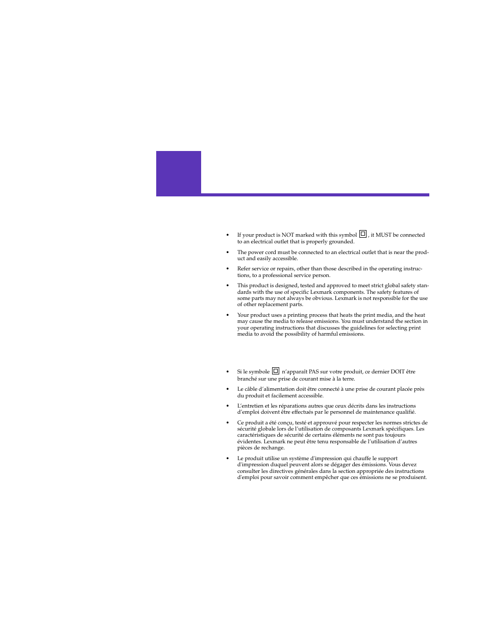 Safety information, Appendix d: safety information | Lexmark 1200 User Manual | Page 167 / 208