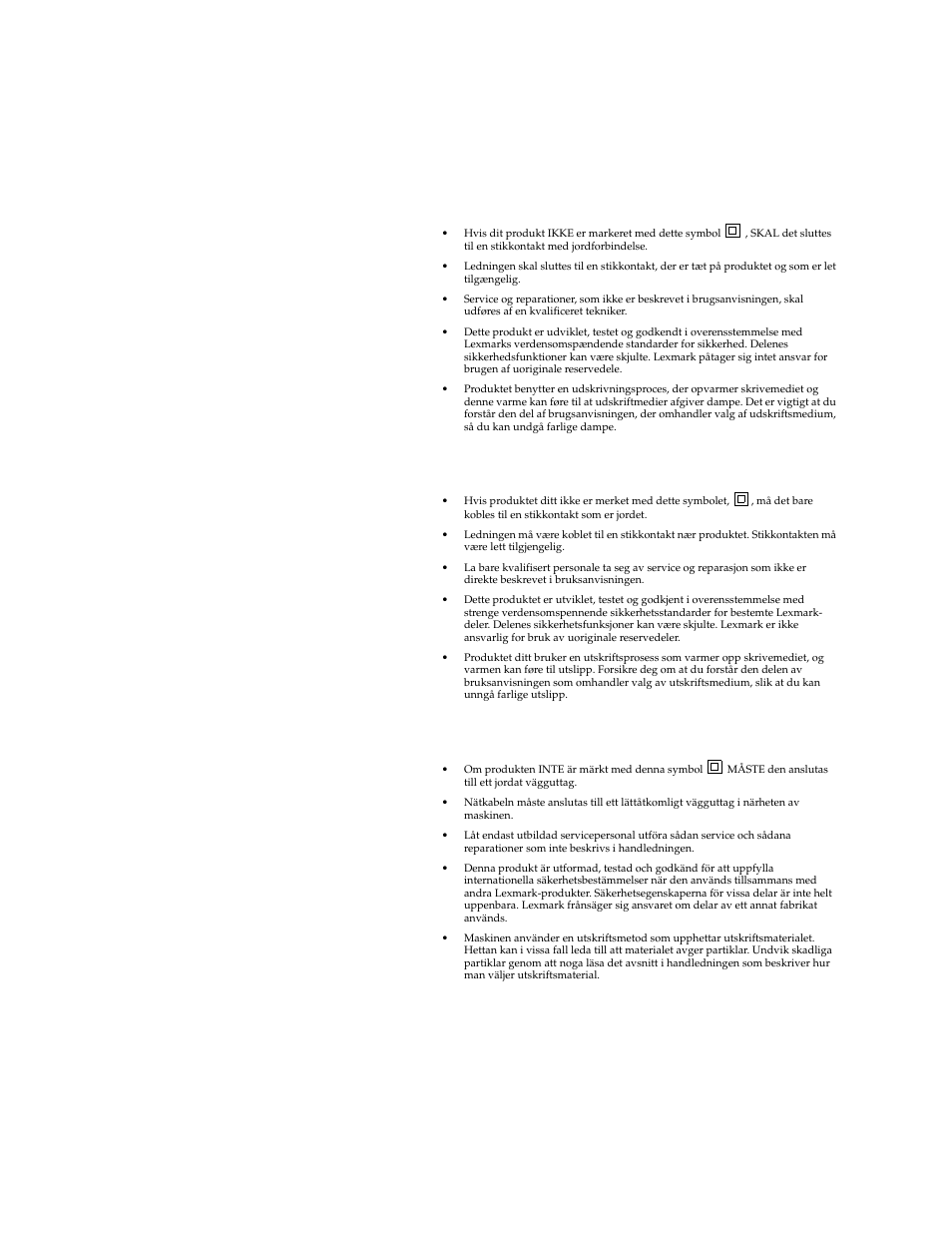 Appendix d: safety information | Lexmark 1200 User Manual | Page 170 / 208