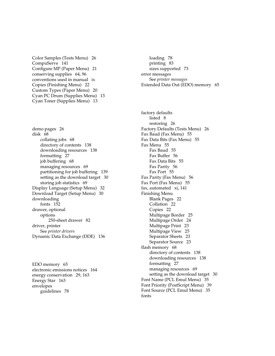 Lexmark 1200 User Manual | Page 198 / 208