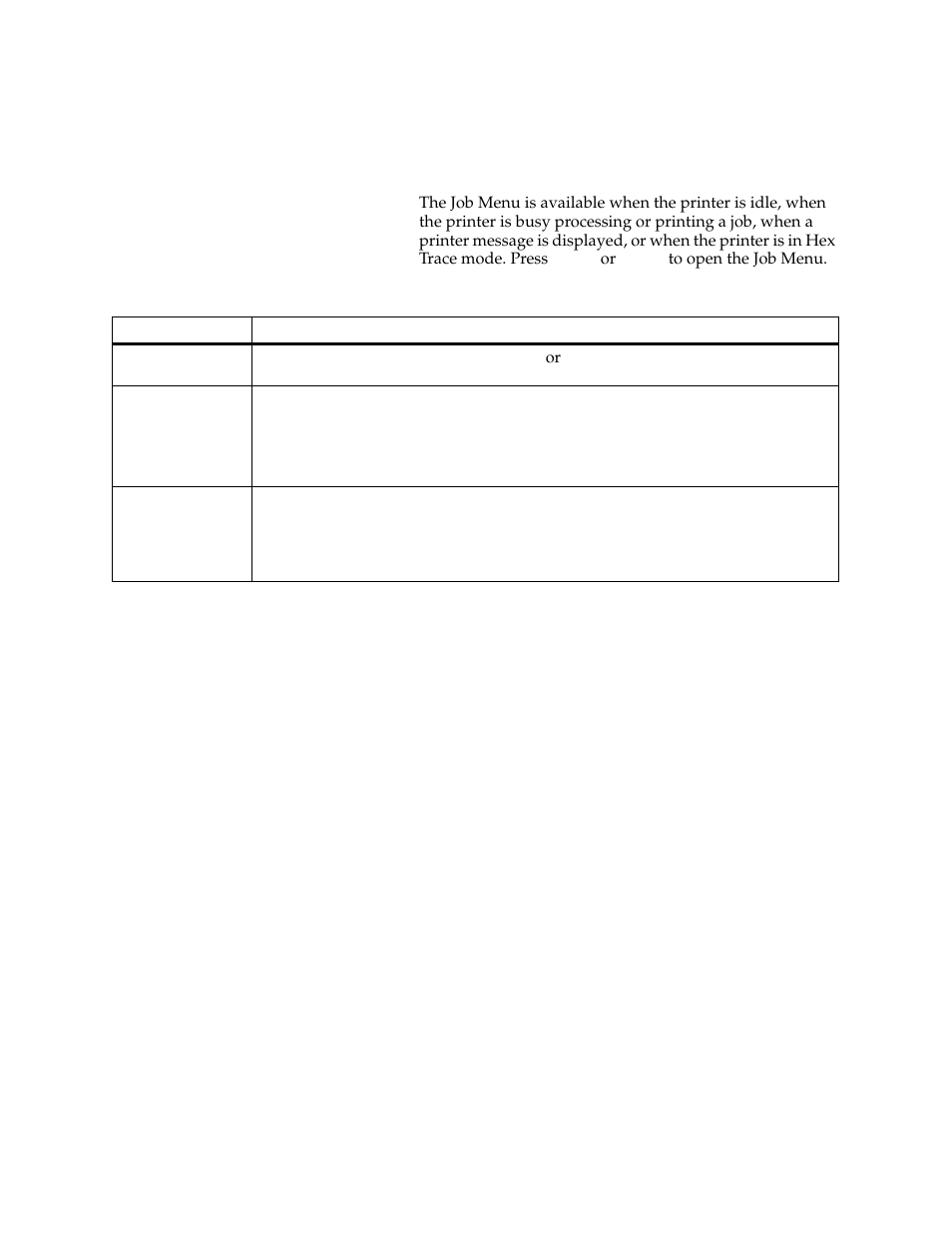 Job menu | Lexmark 1200 User Manual | Page 42 / 208