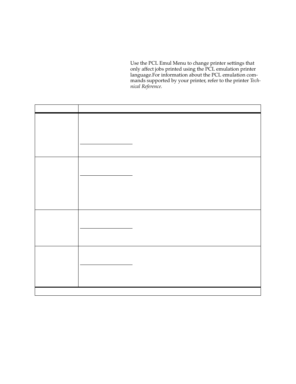 Pcl emul menu | Lexmark 1200 User Manual | Page 49 / 208