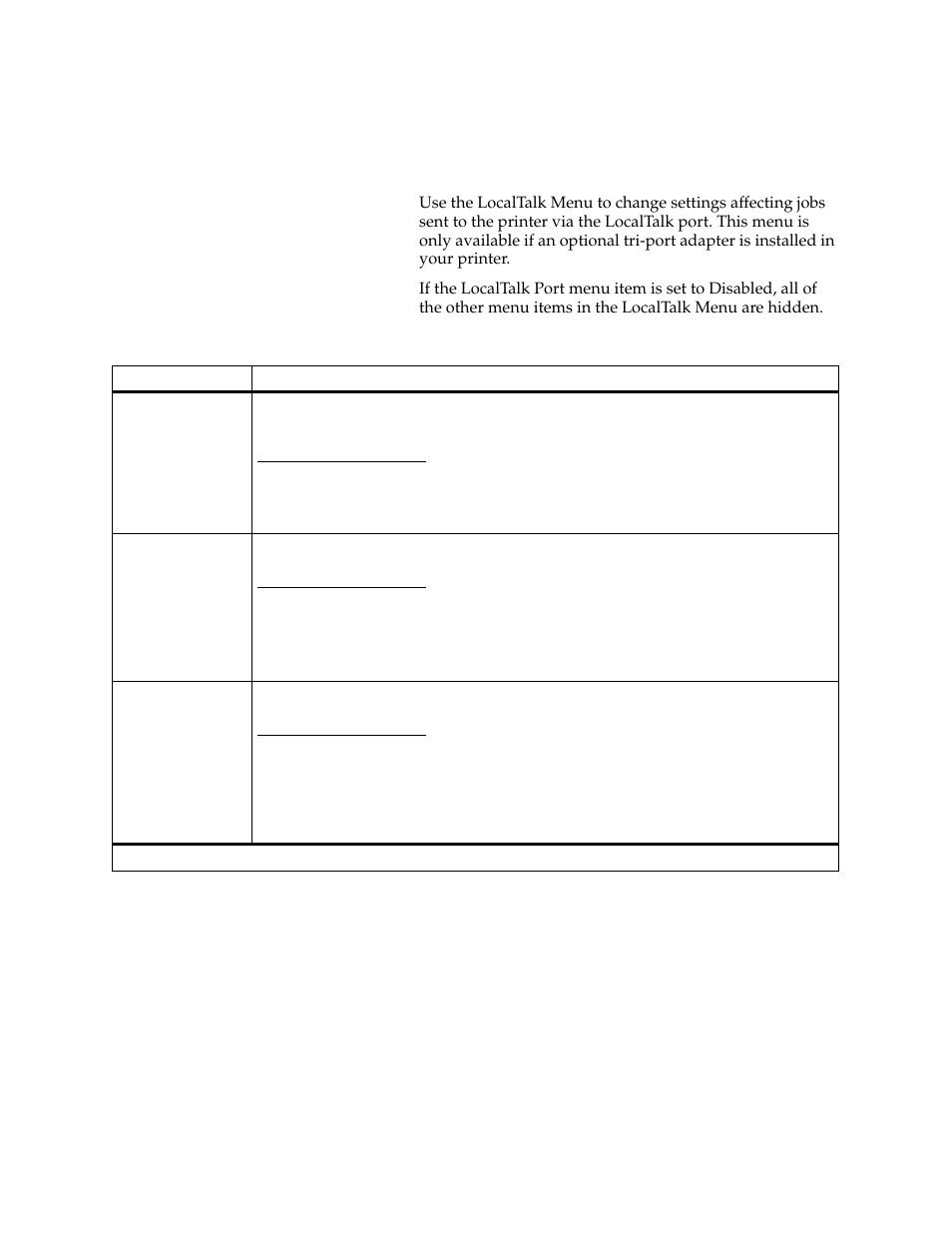 Localtalk menu | Lexmark 1200 User Manual | Page 66 / 208