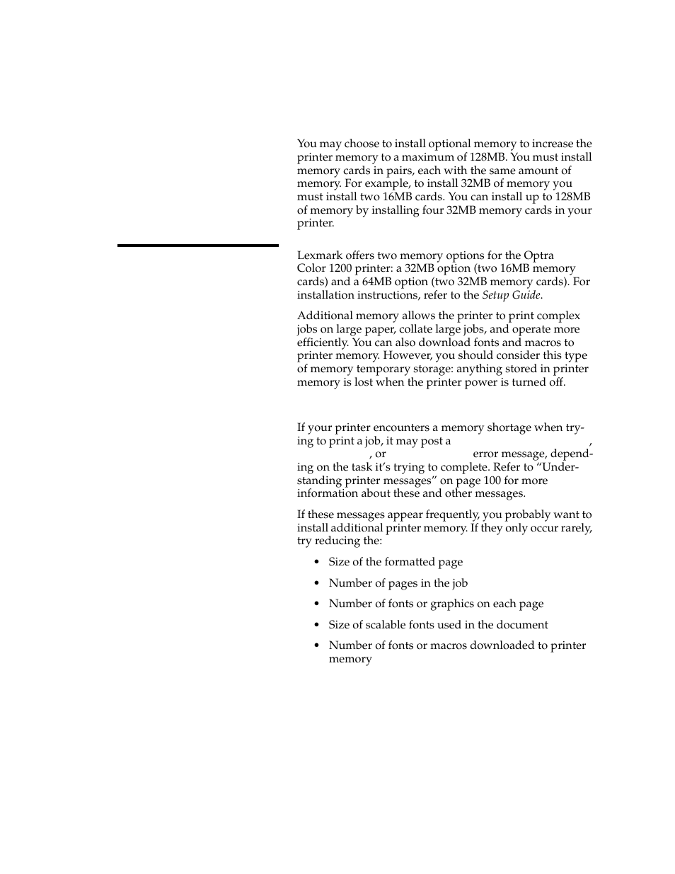 Adding memory solving memory problems | Lexmark 1200 User Manual | Page 80 / 208