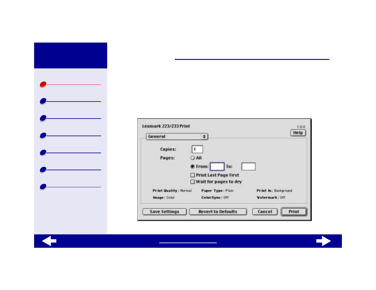 Print dialog box | Lexmark Z23 User Manual | Page 6 / 114