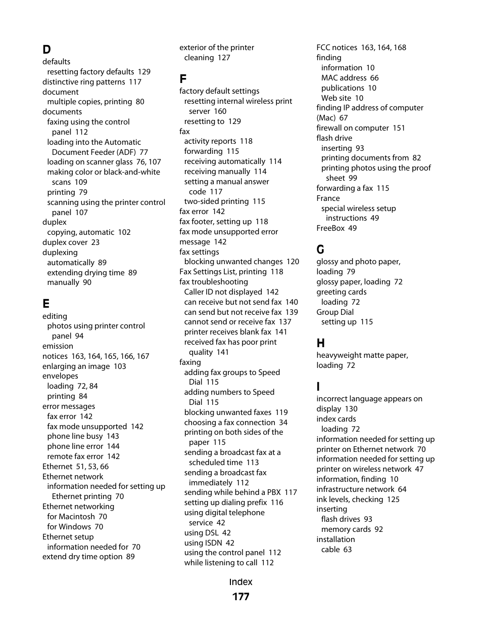 Lexmark 7600 Series User Manual | Page 177 / 181