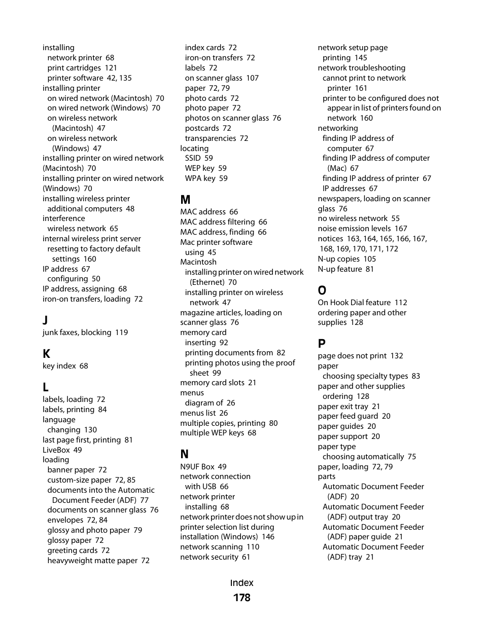 Lexmark 7600 Series User Manual | Page 178 / 181