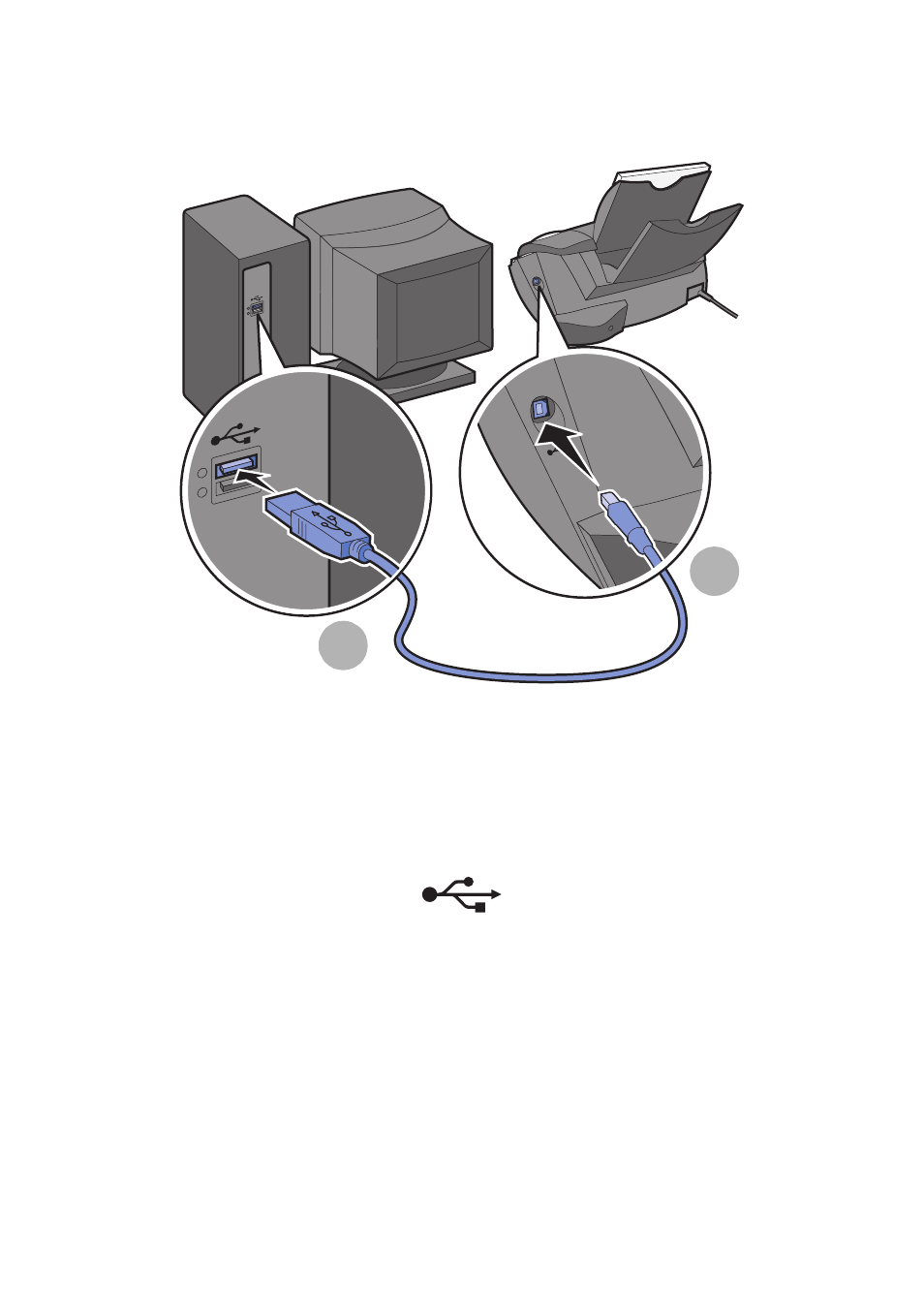 Step 6: connect the usb cable | Lexmark JETPRINTER Z65P User Manual | Page 11 / 26