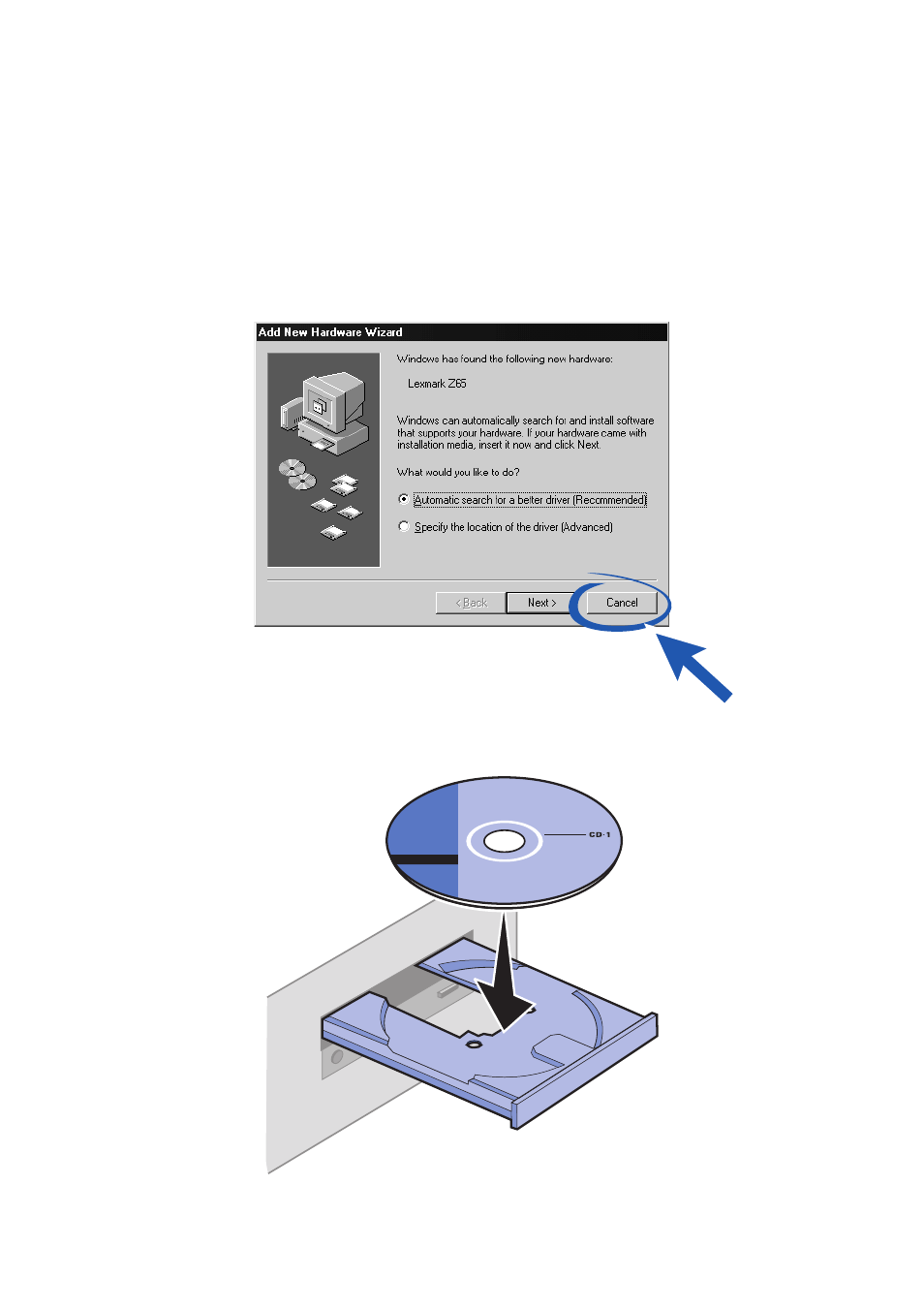 Step 7: install the printer software | Lexmark JETPRINTER Z65P User Manual | Page 12 / 26