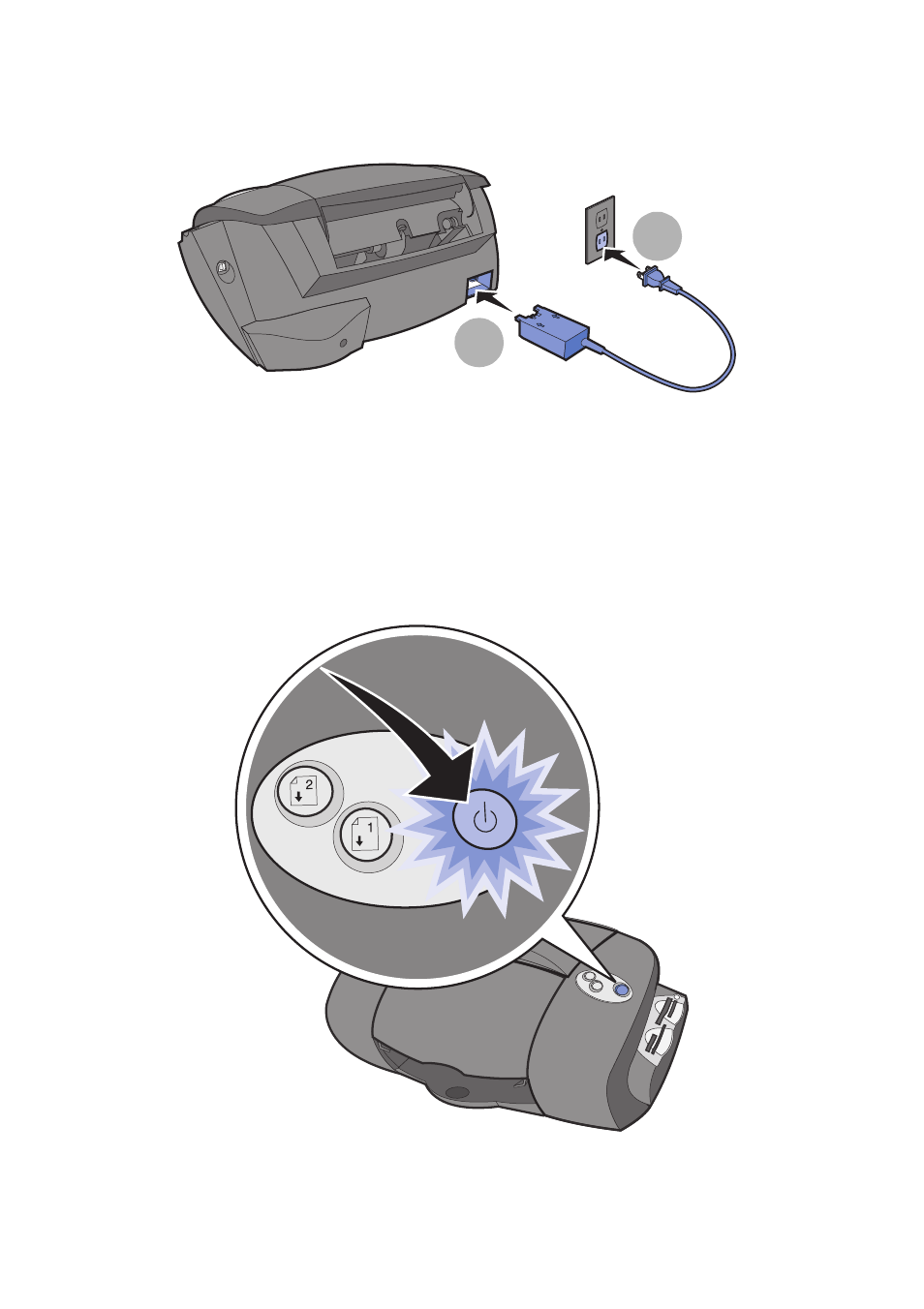 Step 3: connect the power supply | Lexmark JETPRINTER Z65P User Manual | Page 5 / 26