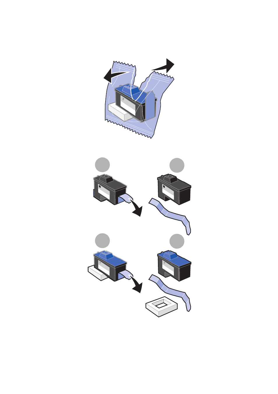 Step 4: install the print cartridges, Ab c d | Lexmark JETPRINTER Z65P User Manual | Page 6 / 26