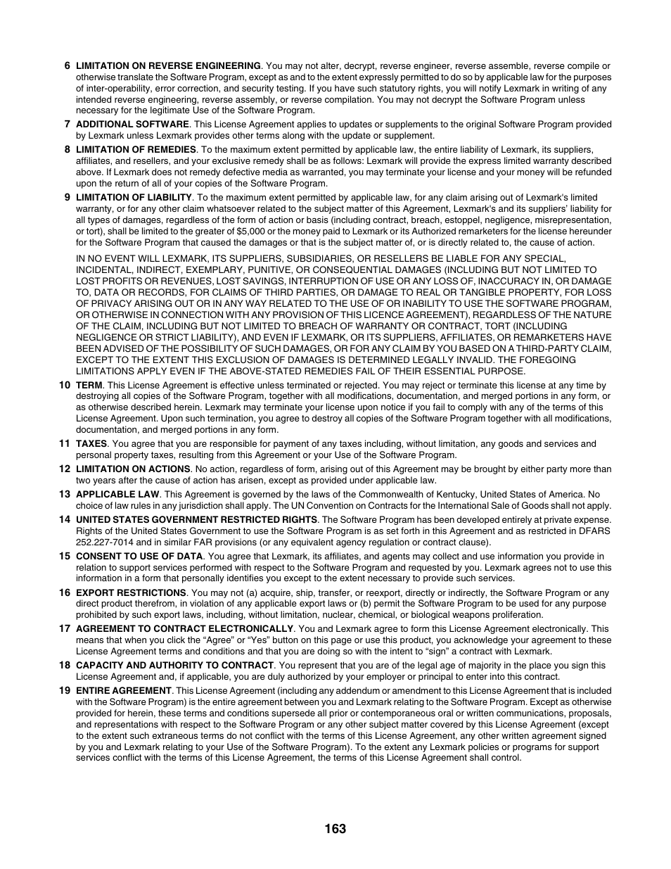 Lexmark 5000 Series User Manual | Page 163 / 171