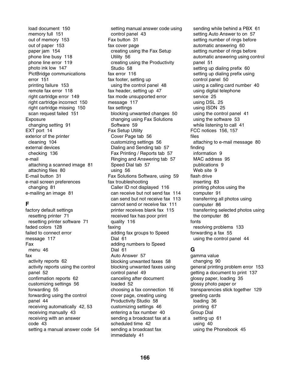 Lexmark 5000 Series User Manual | Page 166 / 171