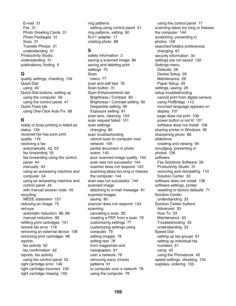 Lexmark 5000 Series User Manual | Page 169 / 171