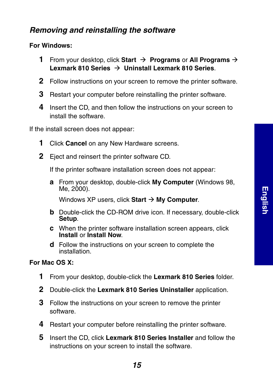 Lexmark 810 Series User Manual | Page 15 / 22