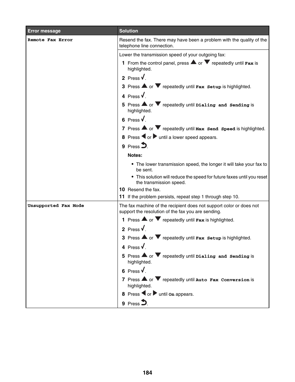 Lexmark 9300 Series User Manual | Page 184 / 198