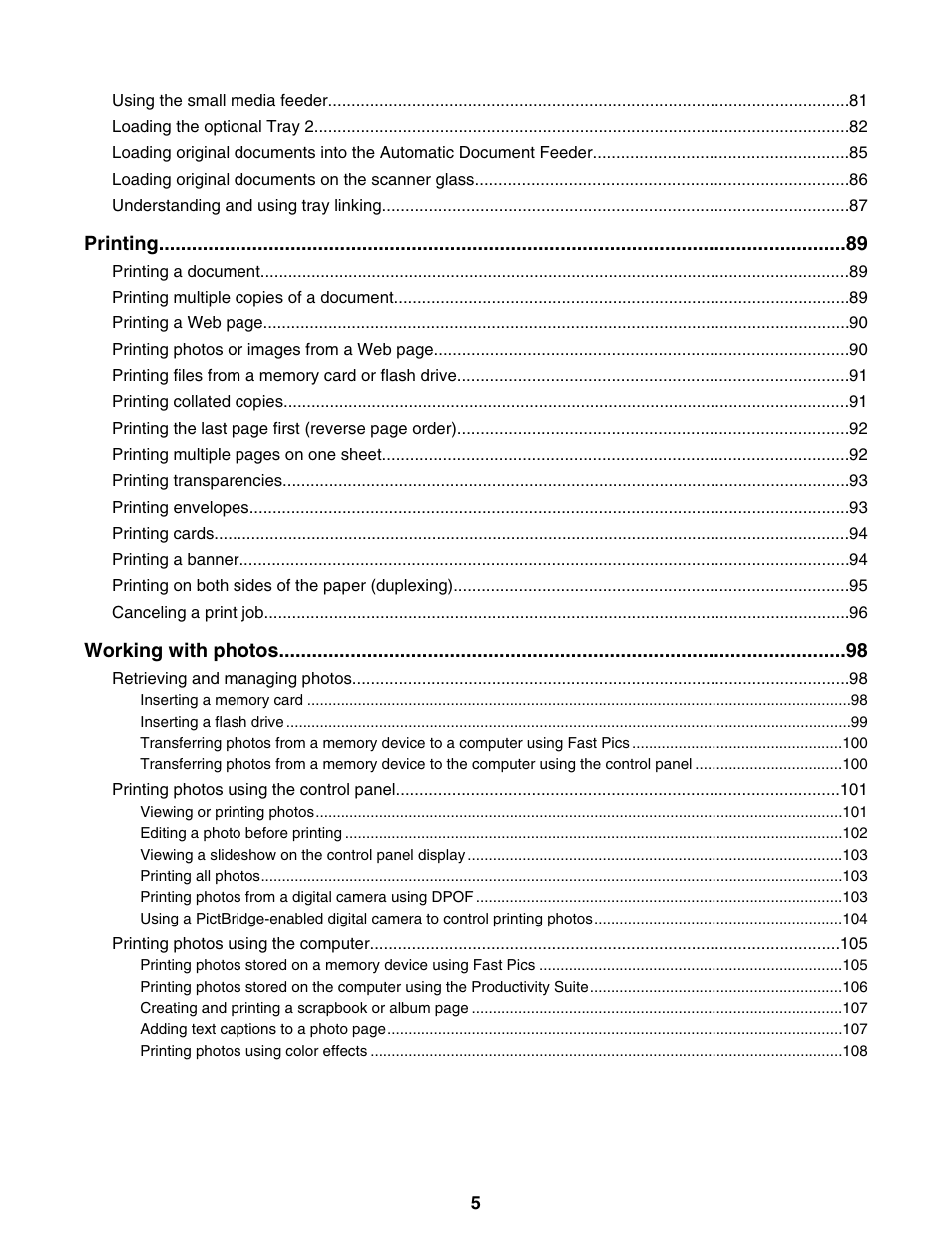 Lexmark 9300 Series User Manual | Page 5 / 198