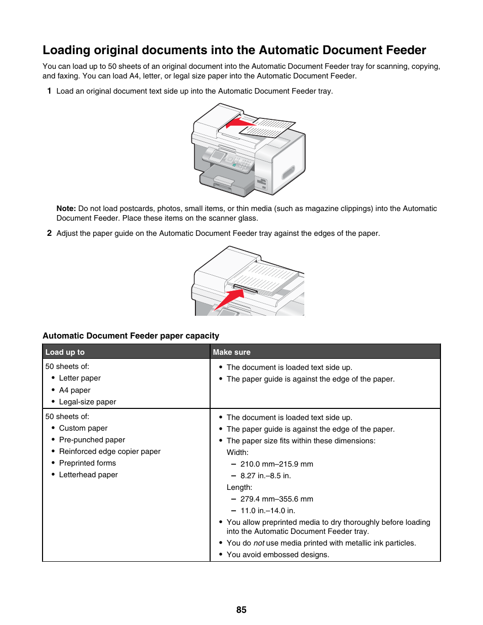 Lexmark 9300 Series User Manual | Page 85 / 198